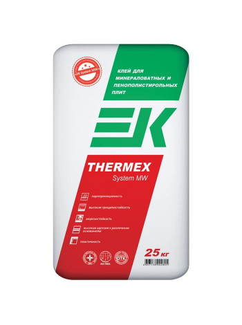 Клей для минераловатных и пенополистирольных плит EK Thermex (25кг) РЕМ152